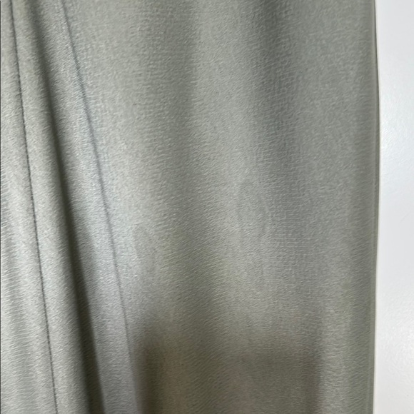 BHLDN Anthropologie Cali Satin Cowl Neck Midi Slip Dress Size 6 Moss Green - Picture 5 of 11